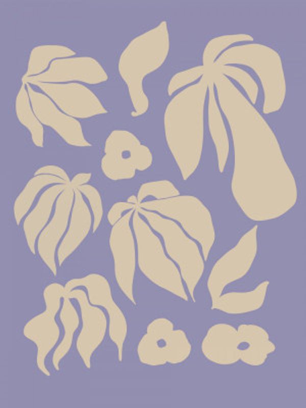 Lilac Leaf Silhouettes