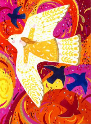 Angel Child and Birds