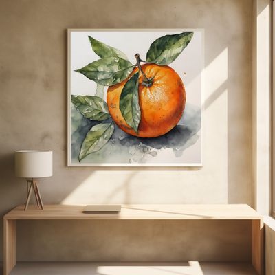 Orange, Aquarell, Ink