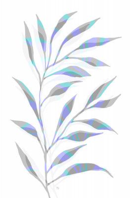 Minimalist Branch with Leaves