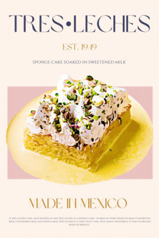 Tres Leches Print