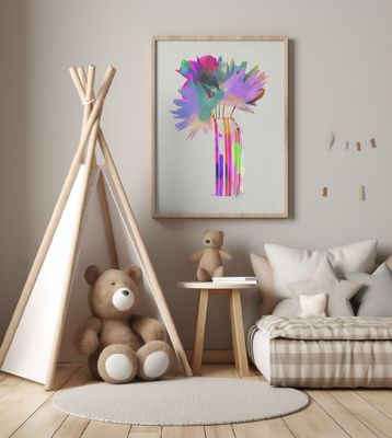 Pink &amp; Gold Tropic Geometric Bouquet 5