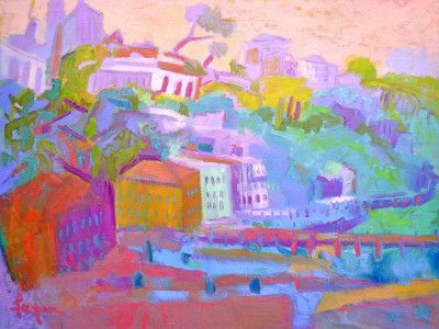 Colorful Hillside Scene