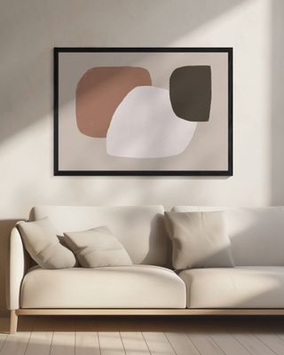 Geometric Shapes in Brown White and Black