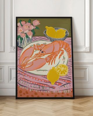 Vibrant Lobster Still Life