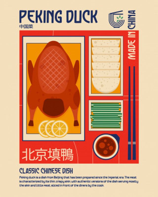 Peking Duck Japanese Food Print