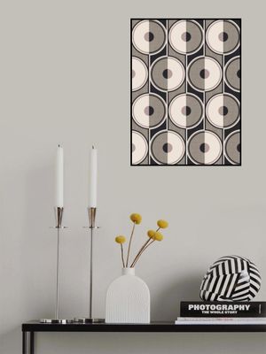 Retro Circles Beige Brown