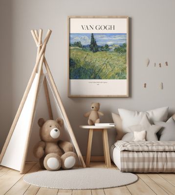 Green Wheat Field With Cypress (1889) Van Gogh