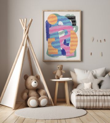 Abstract Stripe Minimal Collage 29