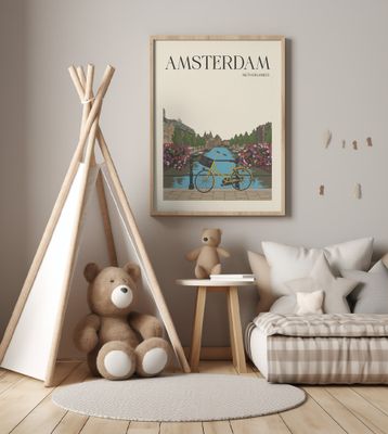 Amsterdam Travel Poster