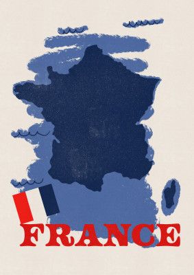 Vintage France Map