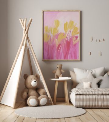 Flowers In Yellow and Pink