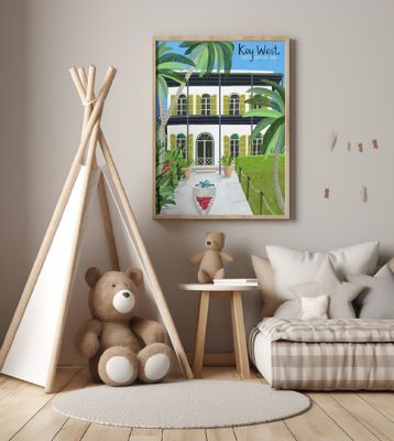 Ernest Hemingways Home, Key West Hemingway, Florida by Artist Carla Daly