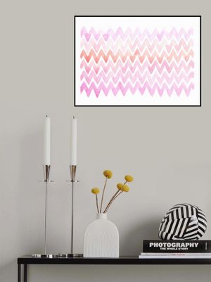 Pink and Peach Chevron Zigzag Design