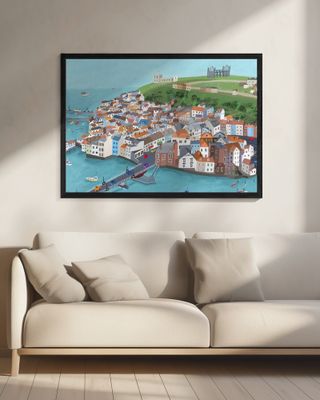 Aerial View of Beautiful Whitby by Artist Carla Daly