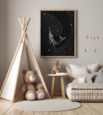 Starry whale (Black Version)