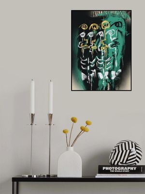 Ink and oil abstract 04