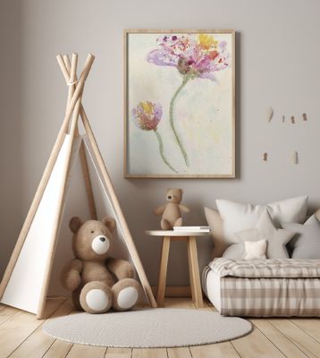 Cheerful Abstract Spring Flowers