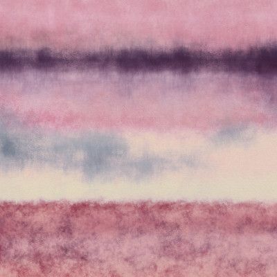 Abstract watercolor landscape in pastel colors no. 5. Pink, violet, blue, white.