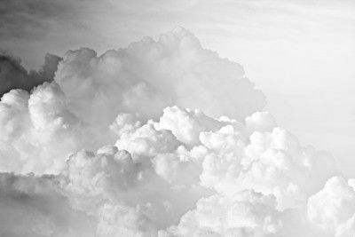 Cotton  Clouds  Black and White