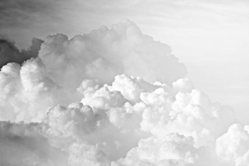 Cotton  Clouds  Black and White