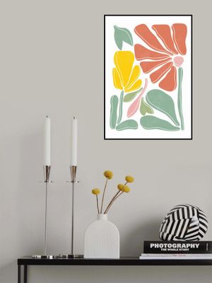 Yellow and Orange Flowers with Green Leaves