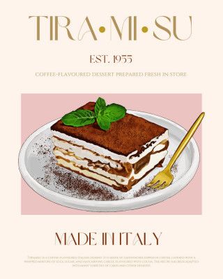 Classic Italian Tiramisu Print