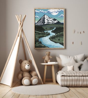 Mountain Range And River