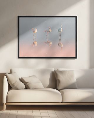 Three flamingos ...