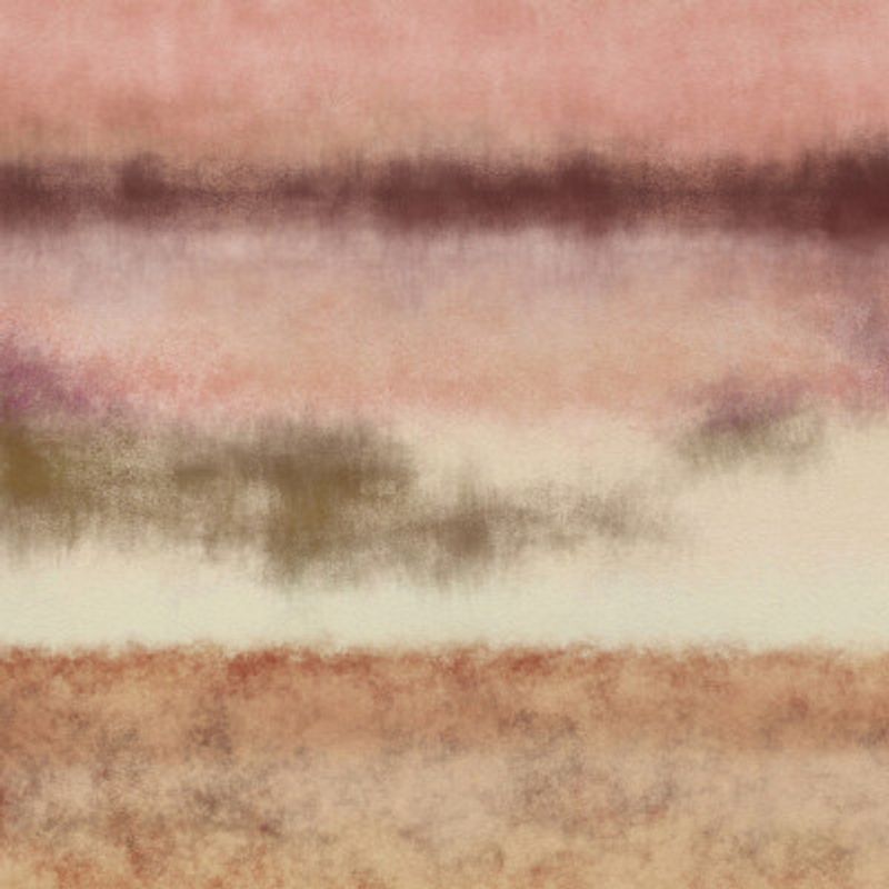 Abstract watercolor landscape in pastel colors no. 2. Pink, white, beige.