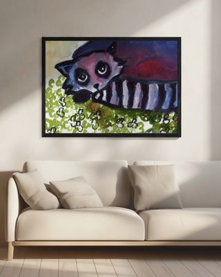 Raccoon In Clover Patch