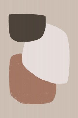 Minimalist Organic Shapes in Earthy Tones
