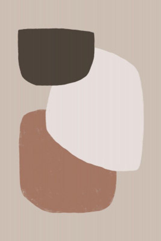 Minimalist Organic Shapes in Earthy Tones