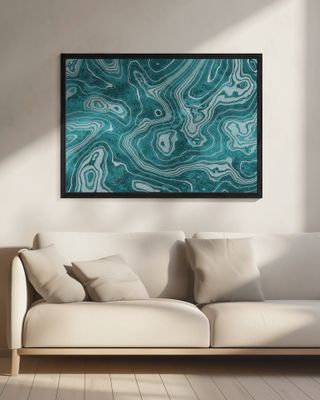 Crystal Teal Marble Texture