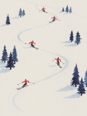 Five Skiers