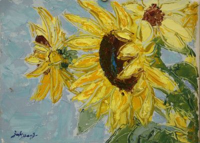 sun flower oil on canvas