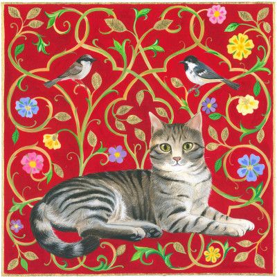 Floral Feline Harmony