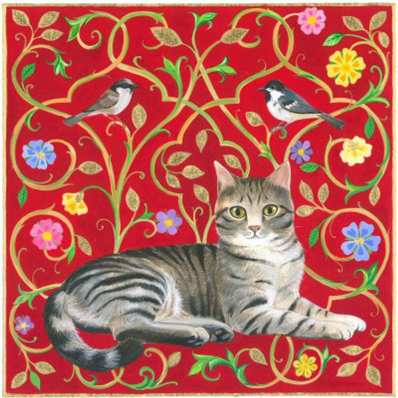 Floral Feline Harmony