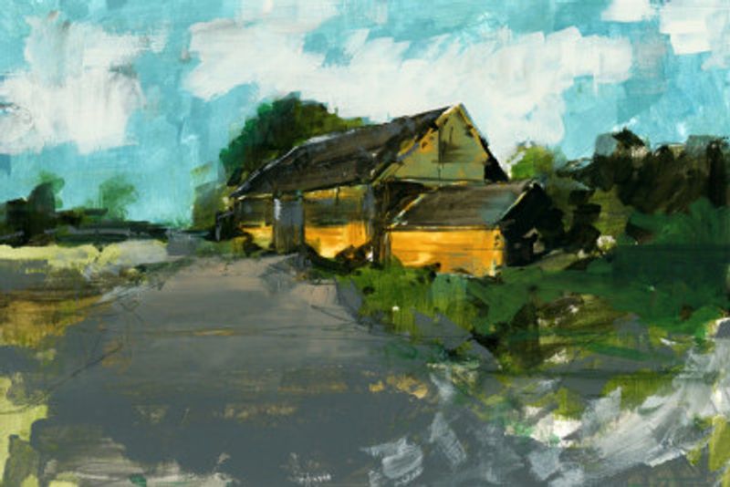 Country Barn Landscape 1