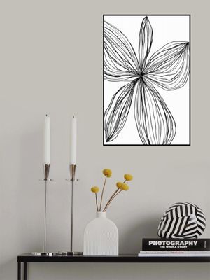 Minimalist Black and White Petals