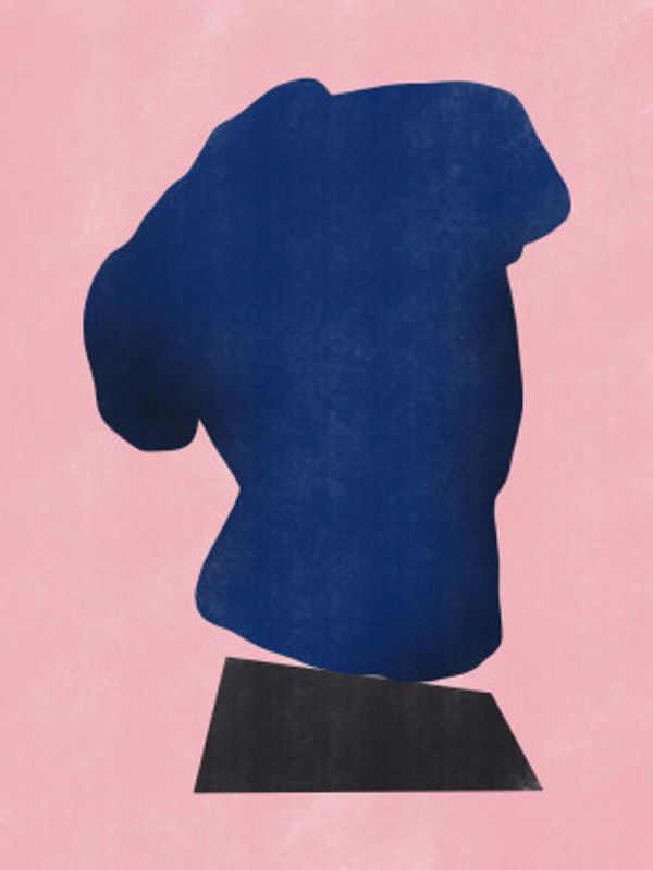 Stone Sculpture In Blue