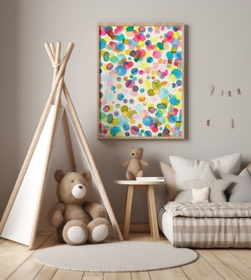 Watercolor Colorful Drops