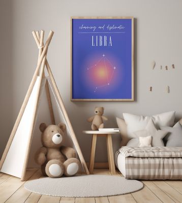 Libra Zodiac Print Art