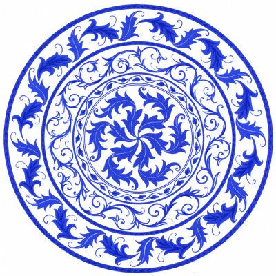 Round Blue Pattern