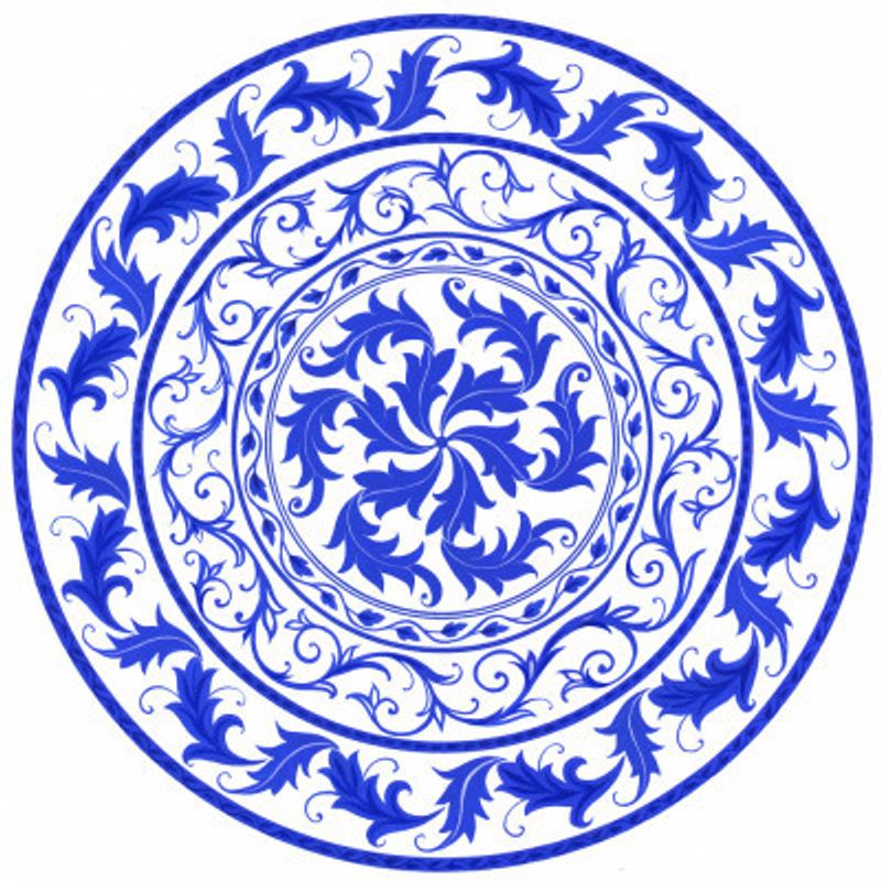 Round Blue Pattern