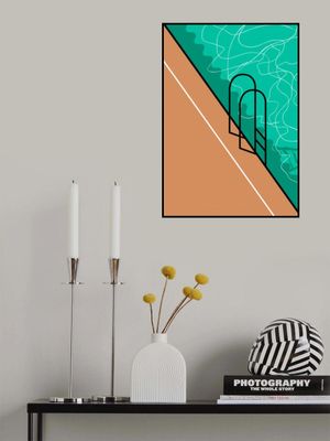 Minimalist Poolside Scene