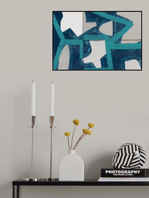 Metric Blue Abstract Art Print