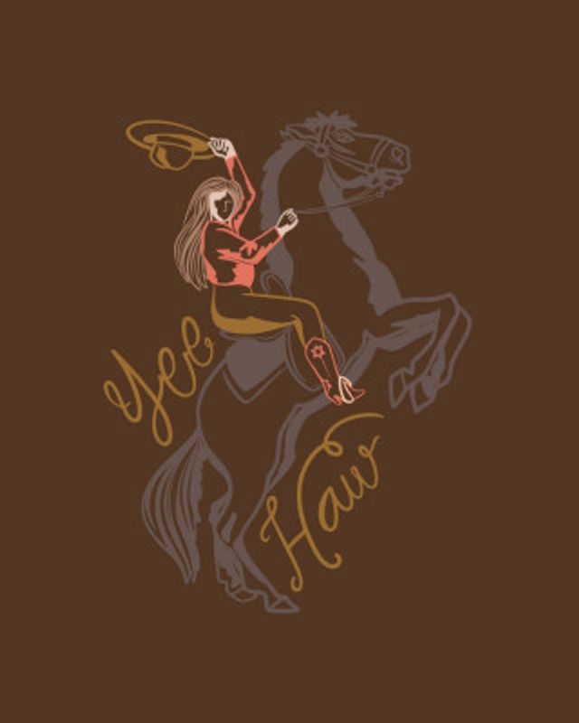 Cowgirl Riding A Rearing Horse