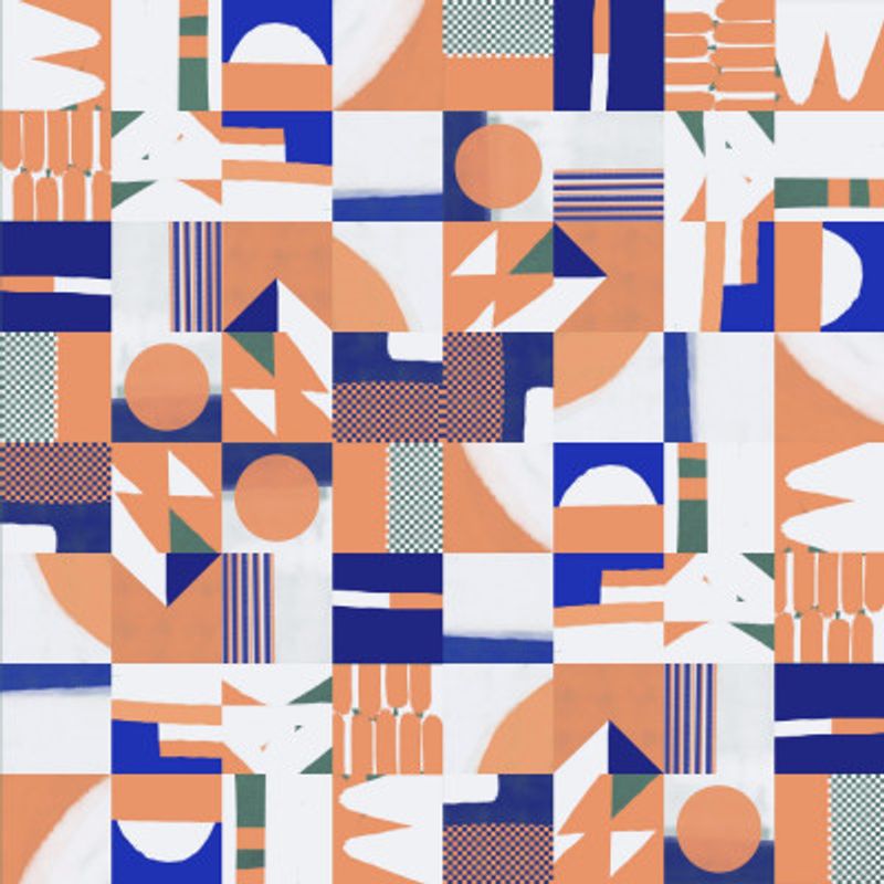 Mid Century Grid Pattern