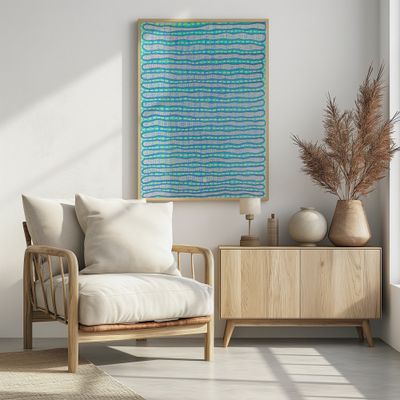 Flowing Aqua Blue Lines